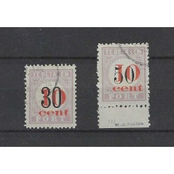 Suriname P15-16 type III  Port 1911  MH/ongebr CV 270 € Certificaat !!