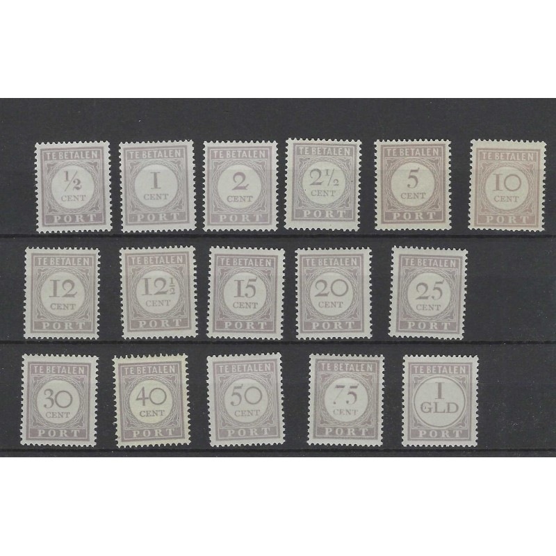 Suriname P17-32 Port 1913 MNH/postfris CV 66 € behalve P17, P19 Suriname P17-32 Port 1913 MNH/postfris CV 66 € behalve P17, P19