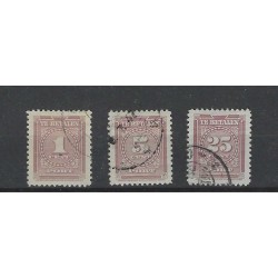 Suriname P33-35 Port 1945  VFU/gebr CV 5 € PRACHT !!