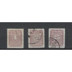 Suriname P33-35 Postage due 1945  VFU/used CV 5 € EXTREMELY FINE !!