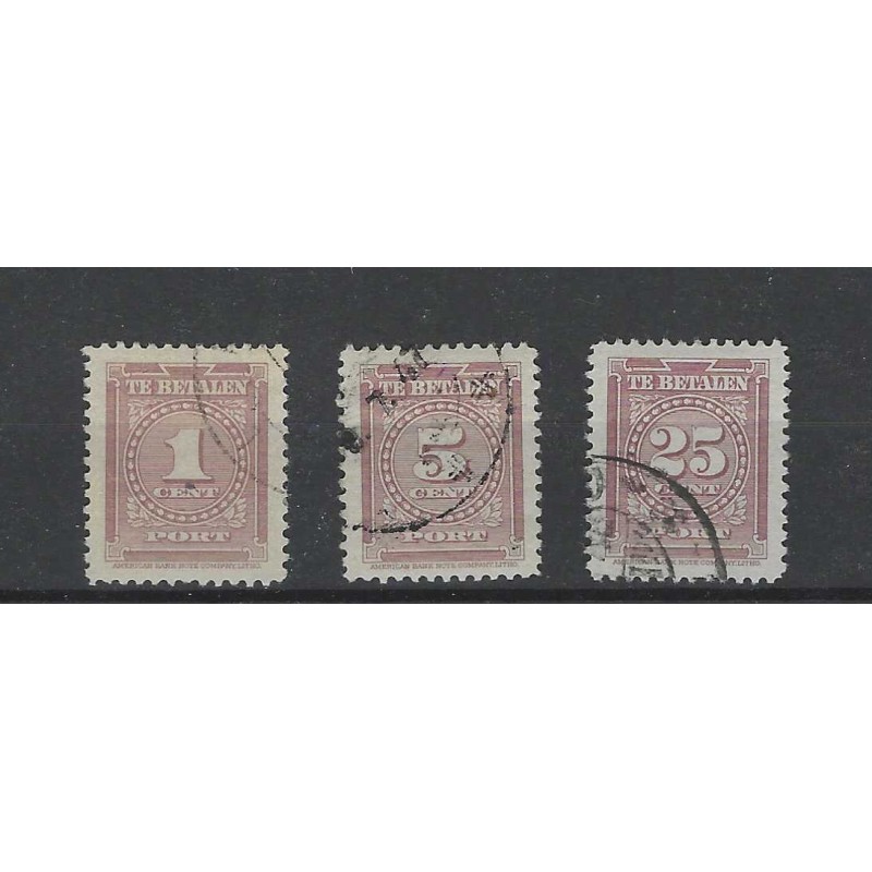 Suriname P33-35 Port 1945 VFU/gebr CV 5 € PRACHT !! Suriname P33-35 Port 1945 VFU/gebr CV 5 € PRACHT !!
