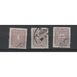 Suriname P33-35 Postage due 1945  VFU/used CV 5 € EXTREMELY FINE !!