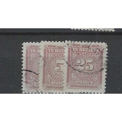 Suriname P33-35 Postage due 1945  VFU/used CV 5 € EXTREMELY FINE !!