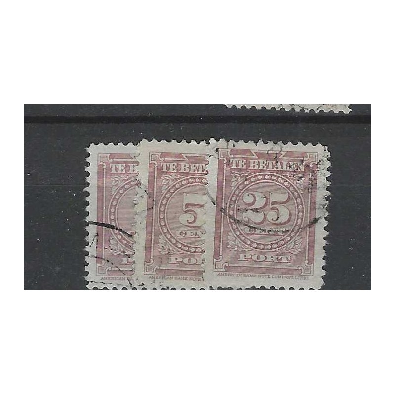 Suriname P33-35 Port 1945 VFU/gebr CV 5 € PRACHT !! Suriname P33-35 Port 1945 VFU/gebr CV 5 € PRACHT !!