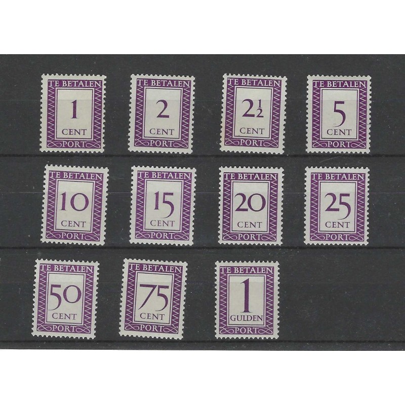 Suriname P36-46 Port 1950 MNH/postfris CV 250 € Suriname P36-46 Port 1950 MNH/postfris CV 250 €