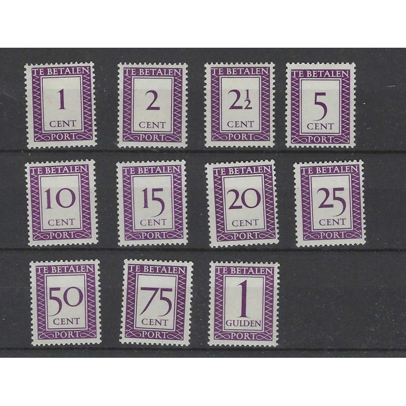 Suriname  P36-46  Port 1950 MH/ongebr CV 125 €