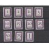 Suriname  P36-46  Postage due 1950 MH/unused CV 125 €