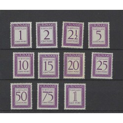 Suriname  P47-57  Port 1956 MNH/postfris CV 19 €