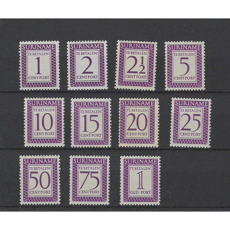 Suriname P47-57 Port 1956 MNH/postfris CV 19 € Suriname P47-57 Port 1956 MNH/postfris CV 19 €