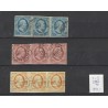 Netherlands 1-3  Willem 1852 strippen of 3 VFU/used CV 1950 €