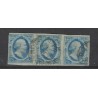 Netherlands 1-3  Willem 1852 strippen of 3 VFU/used CV 1950 €