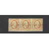Nederland 1-3  Willem 1852 strippen van 3 VFU/gebr CV 1950 €