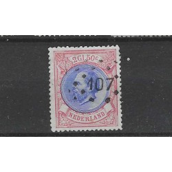 Nederland 29 Willem III 1872 met puntstempel 107  VFU/gebr CV 175 €