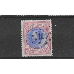 Netherlands 29 Willem III 1872 with numeral dot cancel 107  VFU/used CV 175 €