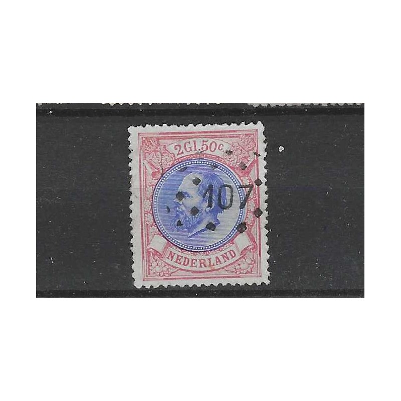 Nederland 29 Willem III 1872 met puntstempel 107  VFU/gebr CV 175 €