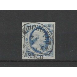 Nederland 1 plt I  Willem III "SCHOONHOVEN-B"  VFU/gebr  CV 100 € + 200 EYSINGA