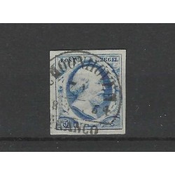 Nederland 1 plt I  Willem III "SCHOONHOVEN-B"  VFU/gebr  CV 100 € + 200 EYSINGA