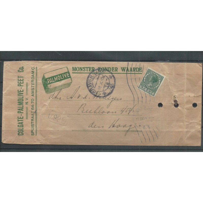 Netherlands 177 on PALMOLIVE Monsterzakje VFU/used CV  100+ €