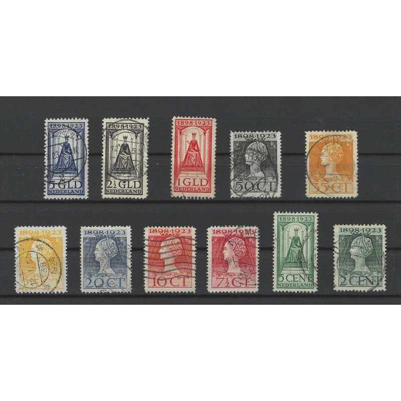 Nederland 121-131 Wilhelmina Jubileum 1923 VFU/gebruikt CV 520 € Certificaat !!