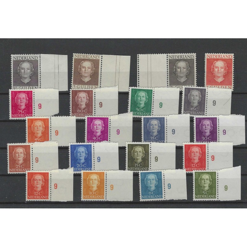 Nederland 518/533, 534/537 Juliana EN FACE MNH/postfris CV 1175 € Certificaat!