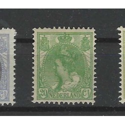 Nederland 56-76 Wilhelmina Bontkraag MH/ongebr CV 870 €