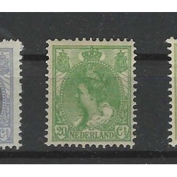 Nederland 56-76 Wilhelmina Bontkraag MH/ongebr CV 870 €