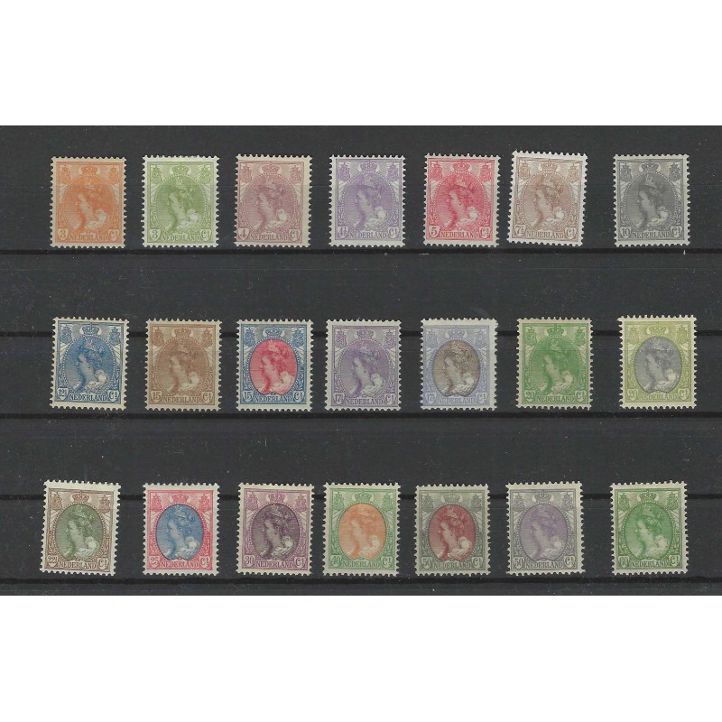 Nederland 56-76 Wilhelmina Bontkraag MH/ongebr CV 870 €