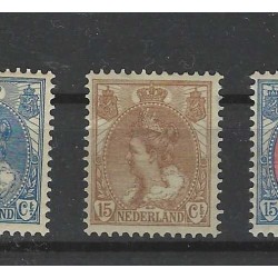 Nederland 56-76 Wilhelmina Bontkraag MH/ongebr CV 870 €