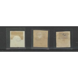 Netherlands 1-3 Willem III 1852 set   VFU/used  CV 240 €