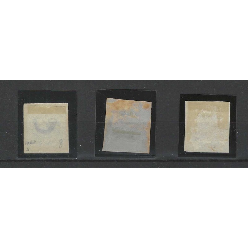 Nederland 1-3 Willem III 1852 set   VFU/gebr  CV 240 €