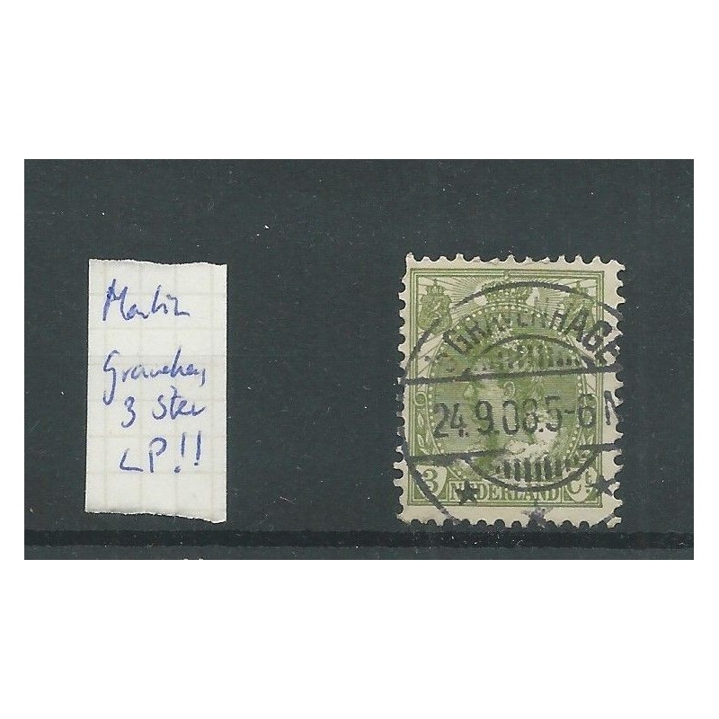 Nederland 57 met LBMN 0PR1 "Gravenhage 3 ster" VFU/gebr CV  LP €