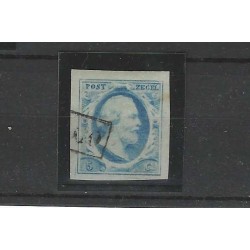 Nederland 1 Willem III 1852  breedrandig VFU/gebr  CV 50++ €