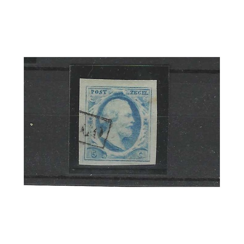 Nederland 1 Willem III 1852  breedrandig VFU/gebr  CV 50++ €
