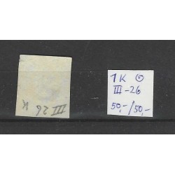 Nederland 1k Plt III-26 Willem III 1852 "GRAVENHAGE-C" VFU/gebr  CV 100 €