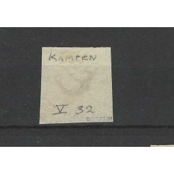 Netherlands 2 Plt V-32 Willem III 1852 "KAMPEN-C" VFU/used  CV 100 €