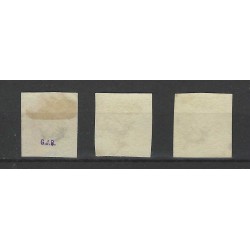 Nederland 1-3 Willem III 1852 set   VFU/gebr  CV 240 €