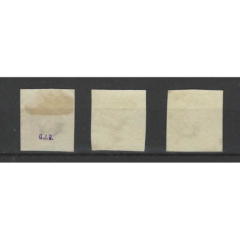 Netherlands 1-3 Willem III 1852 set   VFU/used  CV 240 €