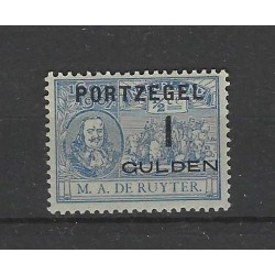 Netherlands P43f De Ruyter Postage due "Streepje door D" MH/unused  CV 365 €