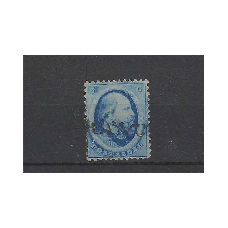 Nederland 4 Willem III 1864 "FRANCO ZONDER KASTJE" VFU/gebr  CV 50 €