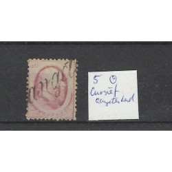 Nederland 5 Willem III 1864 "AANGETEKEND CURSIEF" VFU/gebr  CV 50 €
