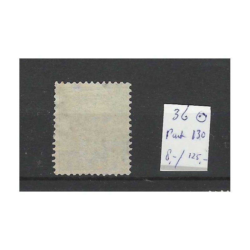 Netherlands 36 Wilhelmina  with numeral dot cancel 130  VFU/used CV 132+ €