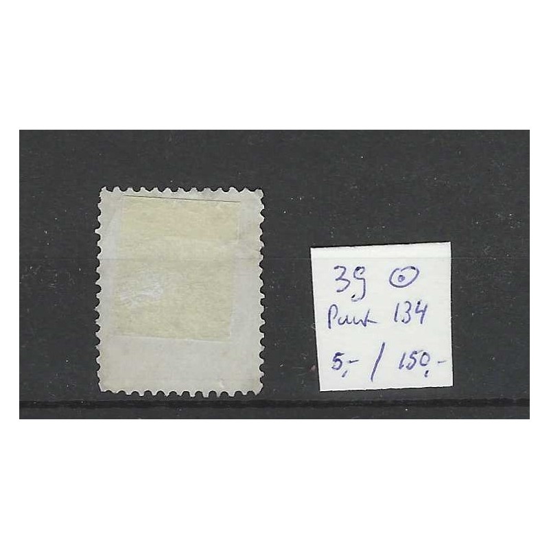 Netherlands 39 Wilhelmina  with numeral dot cancel 134  VFU/used CV 155+ €