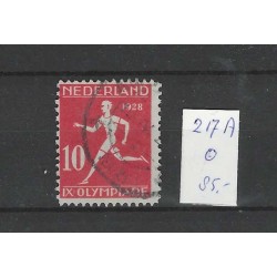 Nederland 217A  Olympiade met 12x11,5  tanding VFU/gebr CV 85 €