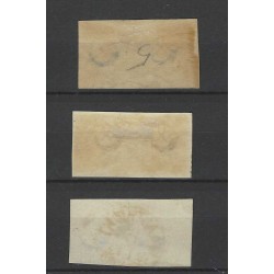 Nederland 1-3  Willem 1852 paartjes VFU/gebr CV 830 €