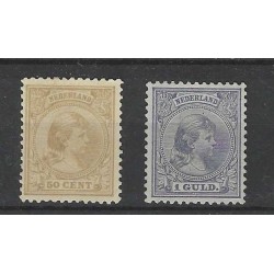 Nederland 34-44 WIlhelmina Hangend Haar  MH/ongebr CV 2485 €