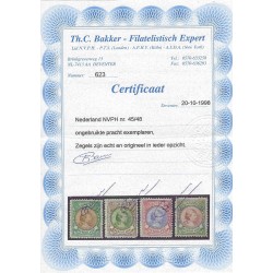 copy of Nederland 45-48 Wilhelmina Hangend Haar  MH/ongebr CV 2050 €  attesten !