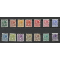 Nederland 149-162 Wilhelmina z. wm. MNH/postfris  CV 1300 €