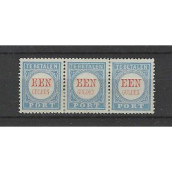 Nederland P12D strip Type I, II, III Port 1881 MH/ongebr  CV 430+ €
