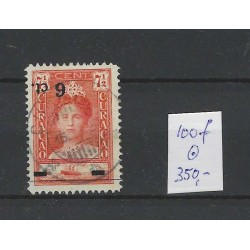 Curaçao 100f  Inverted overprint VFU/used CV 350  €