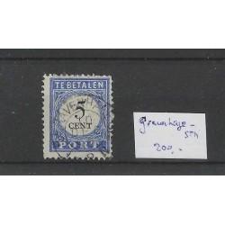 Netherlands P19 Postage due 1892 "GRAVENHAGE-STN 1895" small round cancel VFU/used CV 200 €